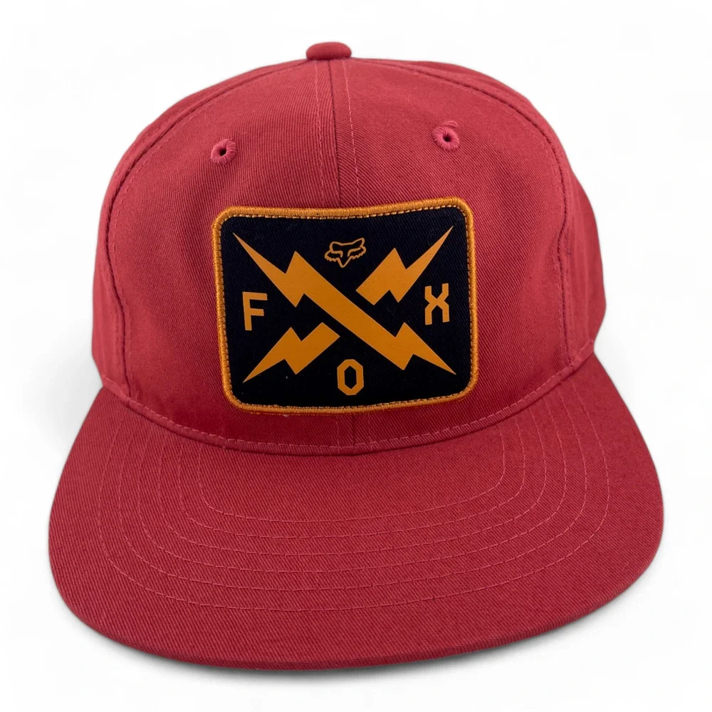 Fox‎ Racing Calibrated X Patch Retro Logo Red Snapback Adjustable Hat Cap
